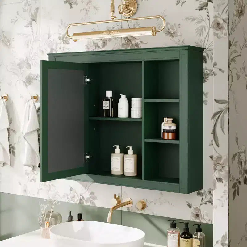 Armoire de toilette murale avec miroir et charnières à fermeture douce
