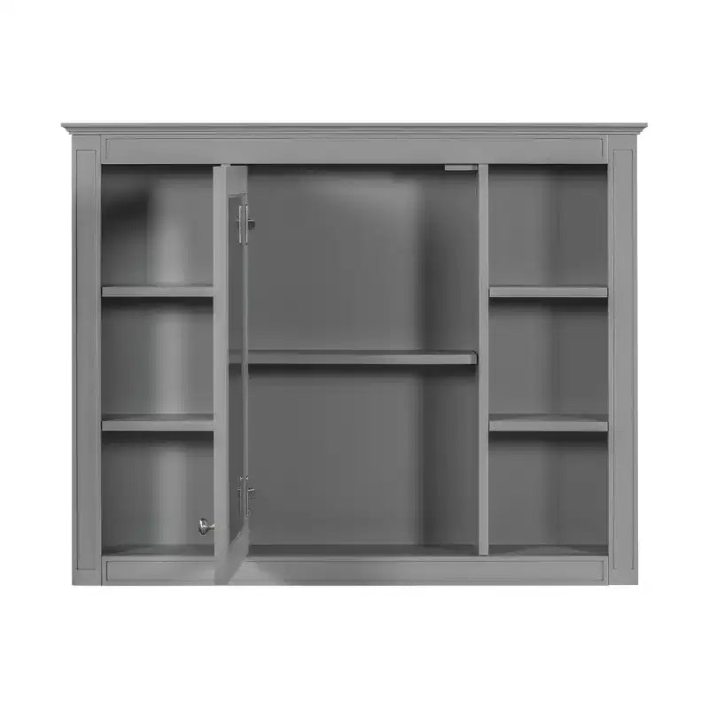 Armoire de toilette murale avec miroir et charnières à fermeture douce