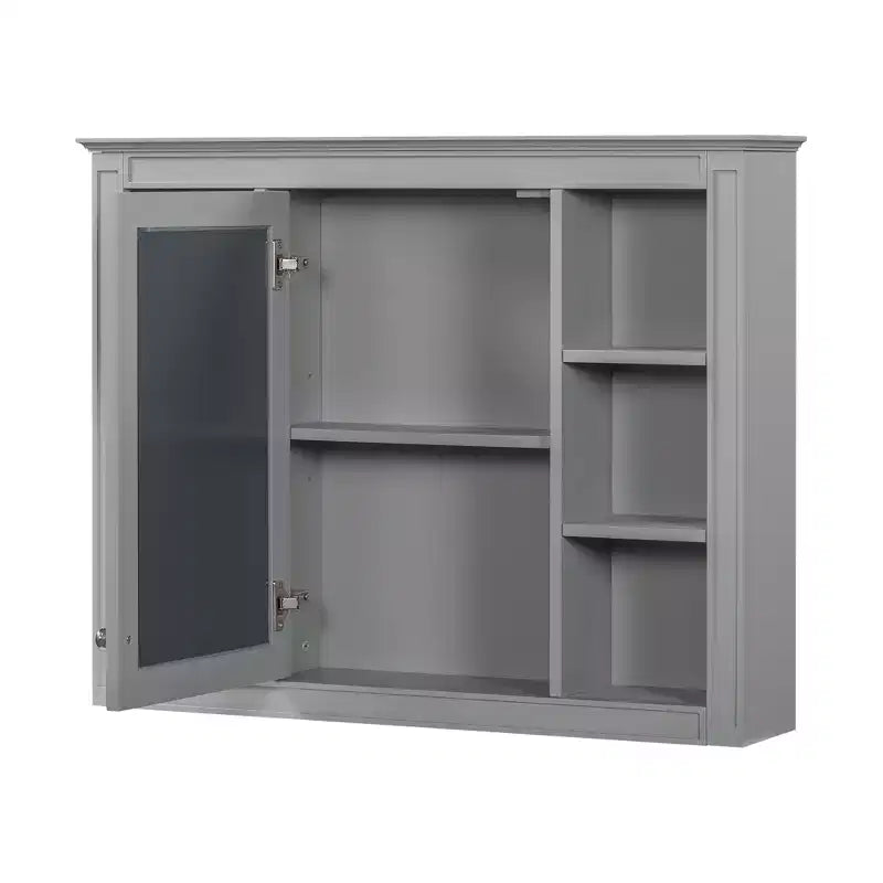 Armoire de toilette murale avec miroir et charnières à fermeture douce