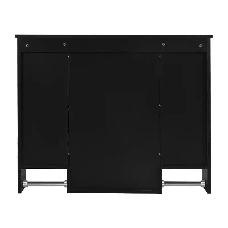 Armoire à pharmacie de salle de bain encastrée avec miroir et porte-serviettes