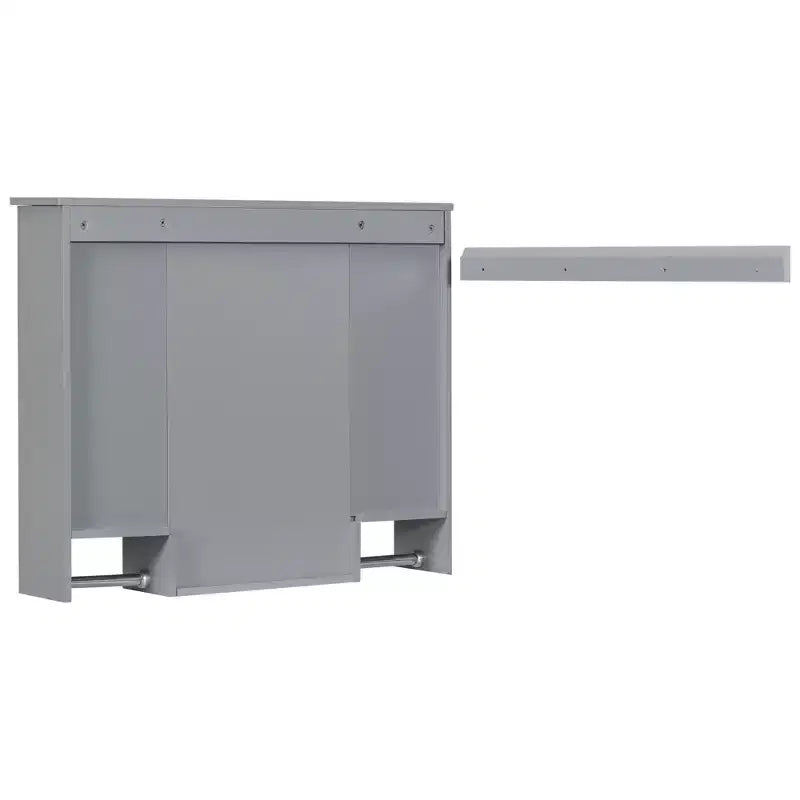 Armoire à pharmacie de salle de bain encastrée avec miroir et porte-serviettes