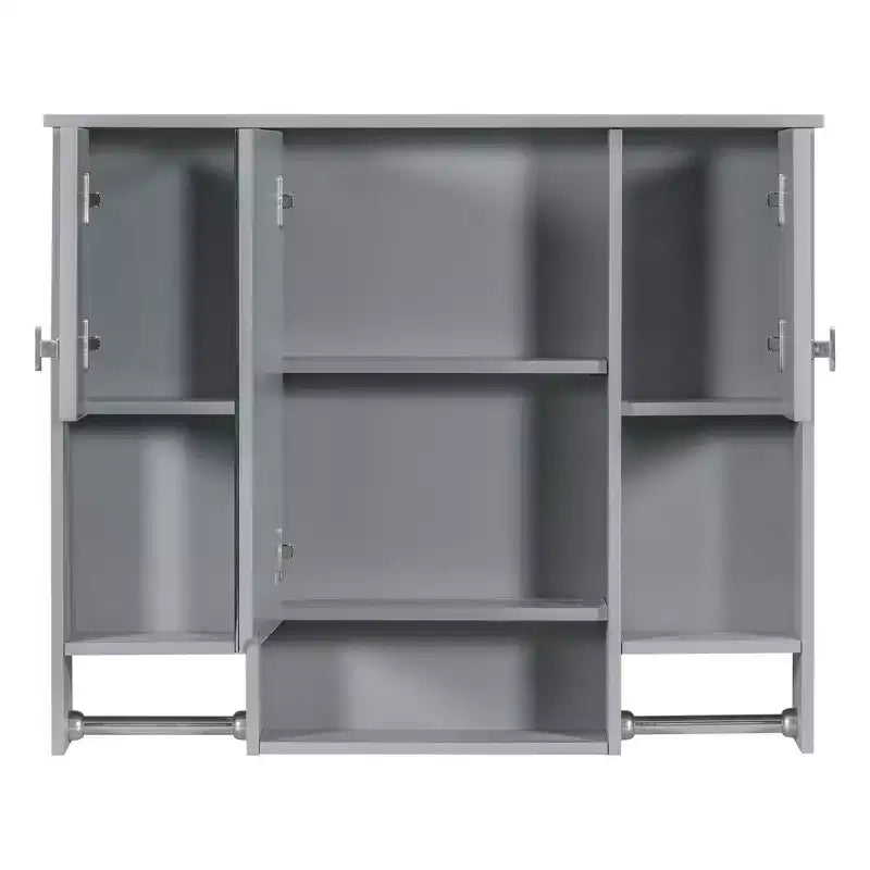 Armoire à pharmacie de salle de bain encastrée avec miroir et porte-serviettes