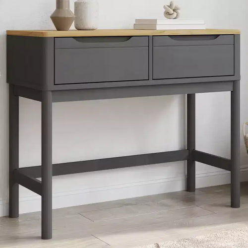 Table console de rangement salon couloir meuble pin massif