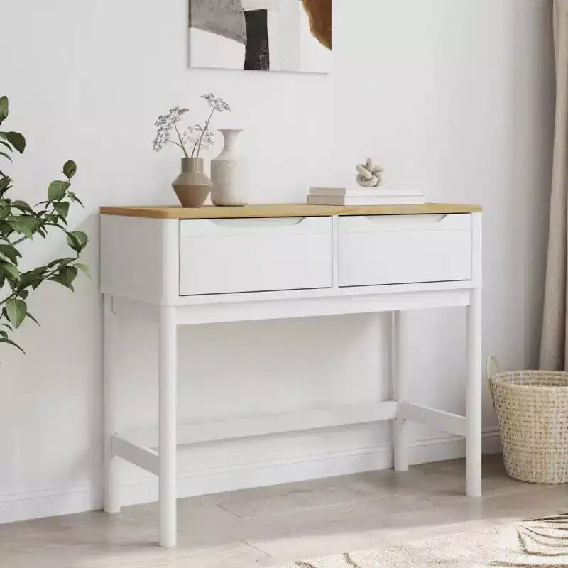 Table console de rangement salon couloir meuble pin massif