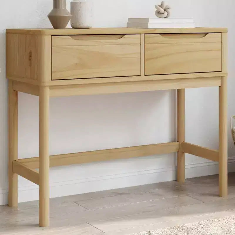 Table console de rangement salon couloir meuble pin massif