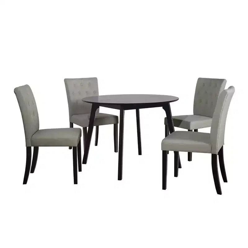 Ensemble table et chaises de salle à manger, avec housses de chaises en lin incluses