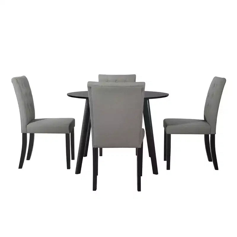 Ensemble table et chaises de salle à manger, avec housses de chaises en lin incluses