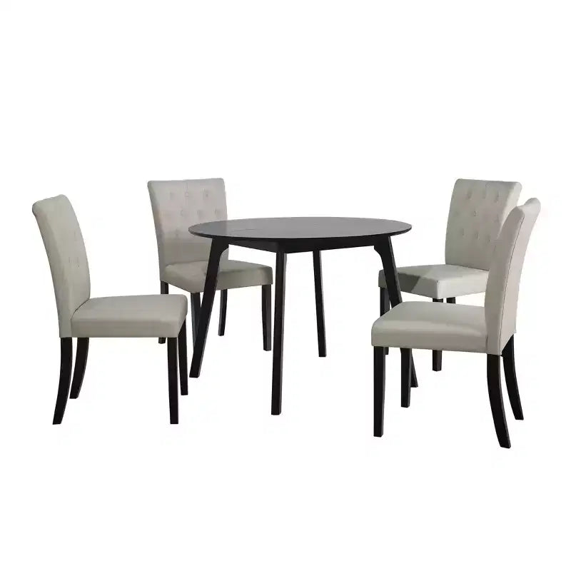 Ensemble table et chaises de salle à manger, avec housses de chaises en lin incluses