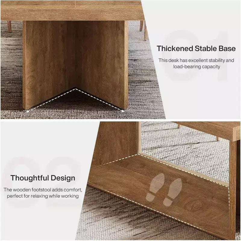 Bureau de direction, bureau informatique avec piètement robuste, établi/bureau de style campagnard.