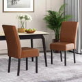 MAYEERTY Set of 2 Pertica KD Dining Chairs, Detachable Design Solid Frame, Dining Room