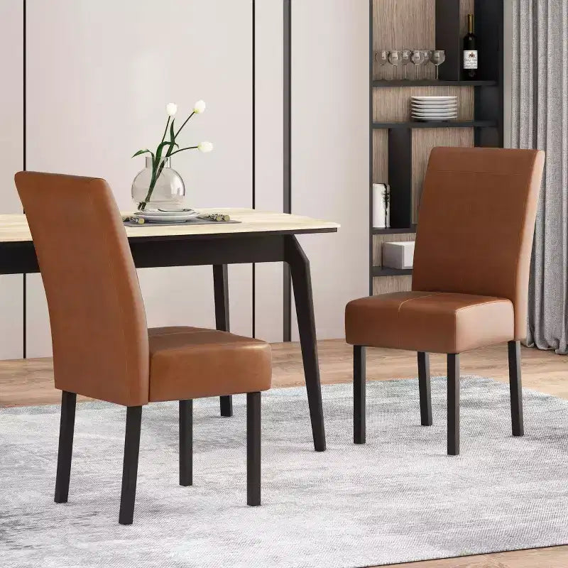 Ensemble de 2 chaises de salle à manger, design détachable, structure solide, salle à manger