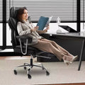Fauteuil de bureau de direction robuste, capacité 180 kg, avec repose-pieds et support lombaire