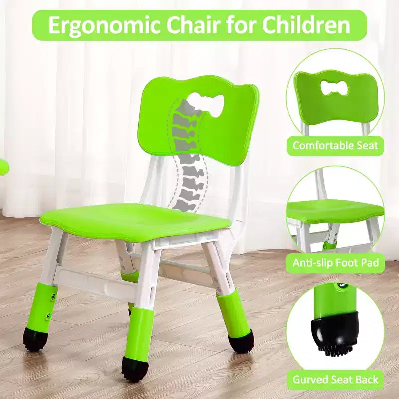 Ensemble table et chaises pour enfants, ensemble table et chaises pour tout-petits réglables en hauteur