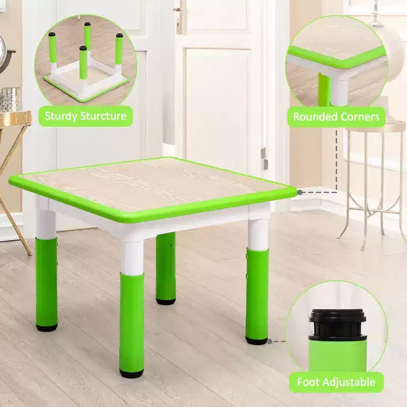 Ensemble table et chaises pour enfants, ensemble table et chaises pour tout-petits réglables en hauteur