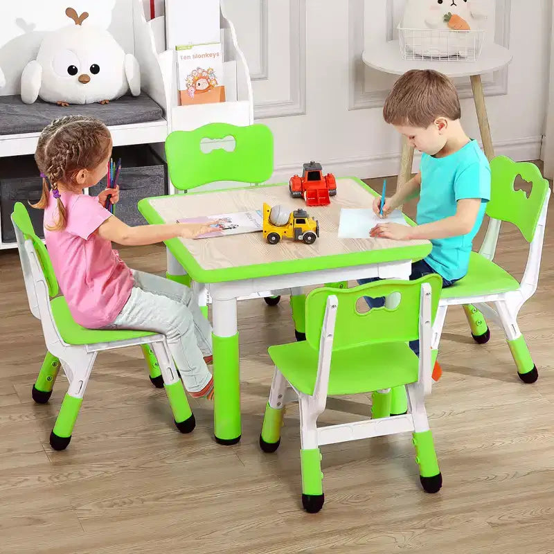 Ensemble table et chaises pour enfants, ensemble table et chaises pour tout-petits réglables en hauteur