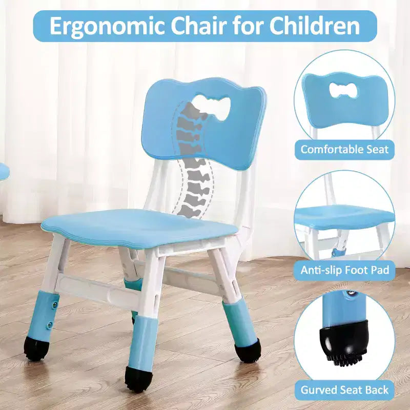 Ensemble table et chaises pour enfants, ensemble table et chaises pour tout-petits réglables en hauteur
