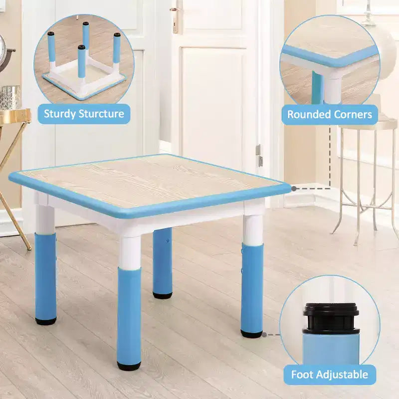 Ensemble table et chaises pour enfants, ensemble table et chaises pour tout-petits réglables en hauteur