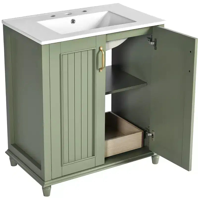 Meuble-lavabo avec vasque, meuble de rangement de salle de bain avec tiroirs, meuble-lavabo simple vasque