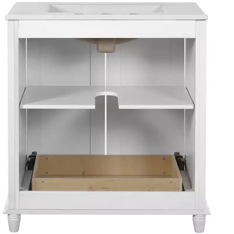 Meuble-lavabo avec vasque, meuble de rangement de salle de bain avec tiroirs, meuble-lavabo simple vasque