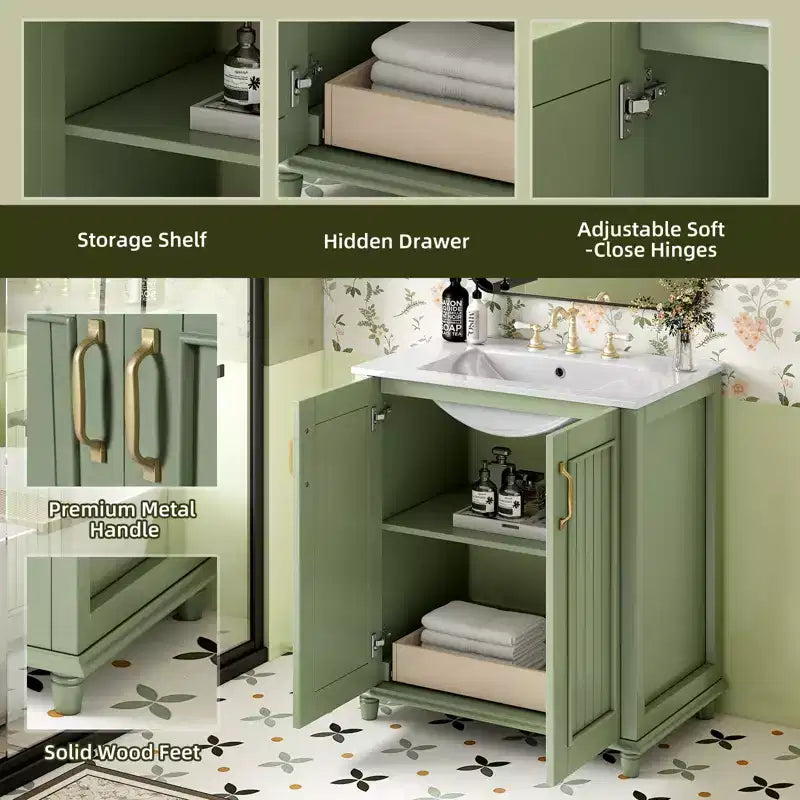 Meuble-lavabo avec vasque, meuble de rangement de salle de bain avec tiroirs, meuble-lavabo simple vasque