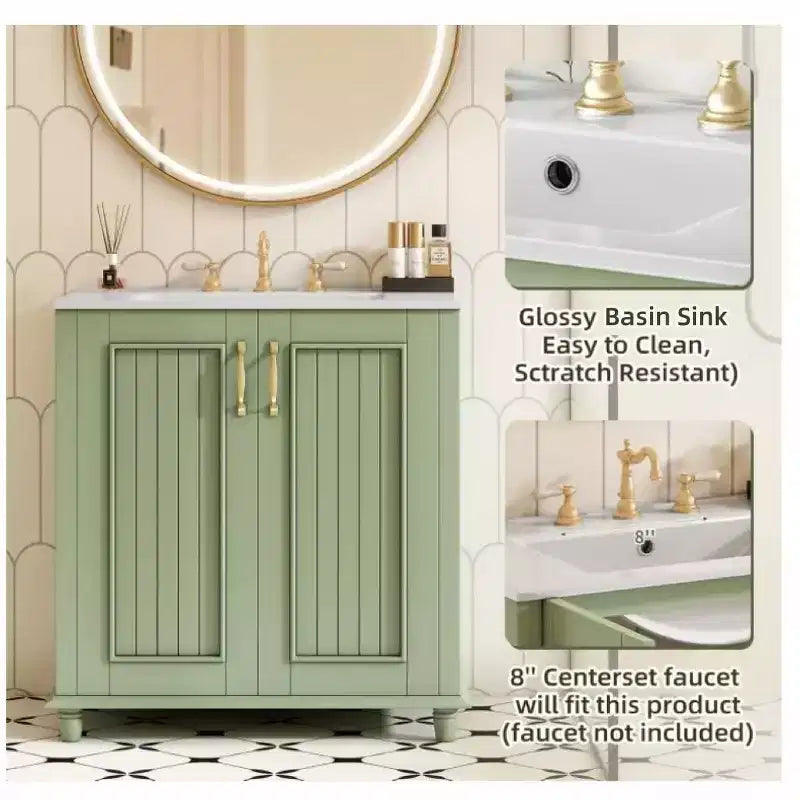 Meuble-lavabo avec vasque, meuble de rangement de salle de bain avec tiroirs, meuble-lavabo simple vasque