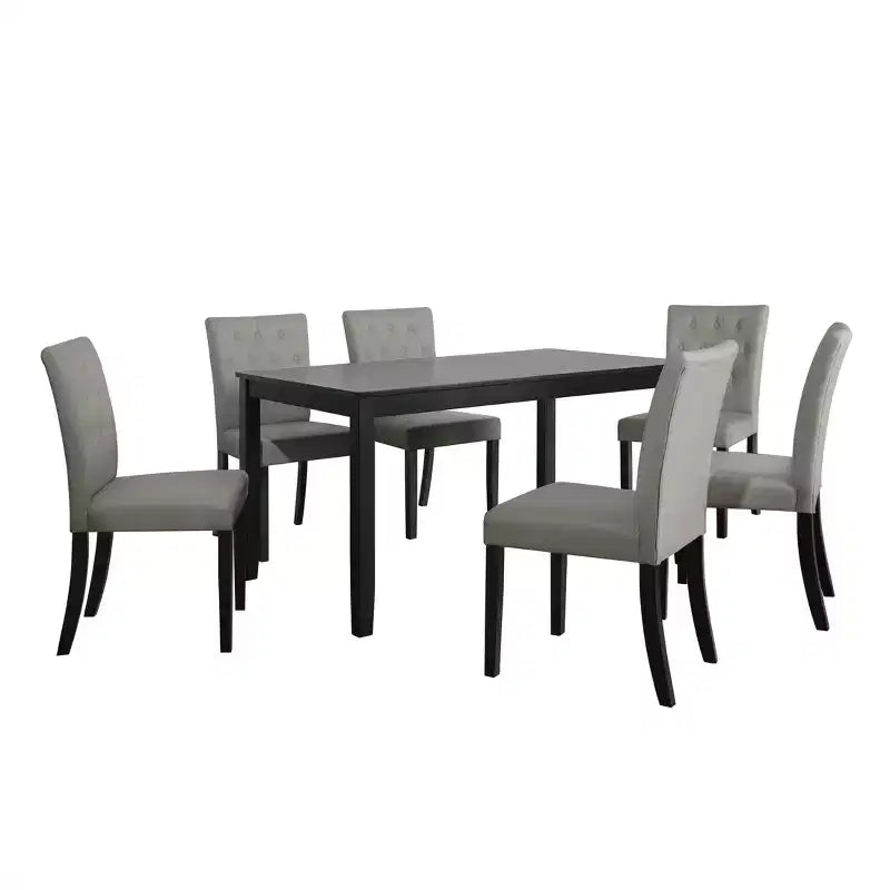 Ensemble table et chaises de salle à manger, incluant des housses de chaise en lin