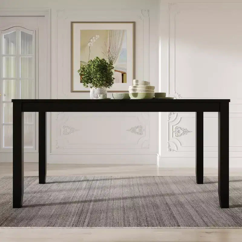 Ensemble table et chaises de salle à manger, incluant des housses de chaise en lin
