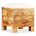 Banc de rangement, fabriqué en bois massif recyclé