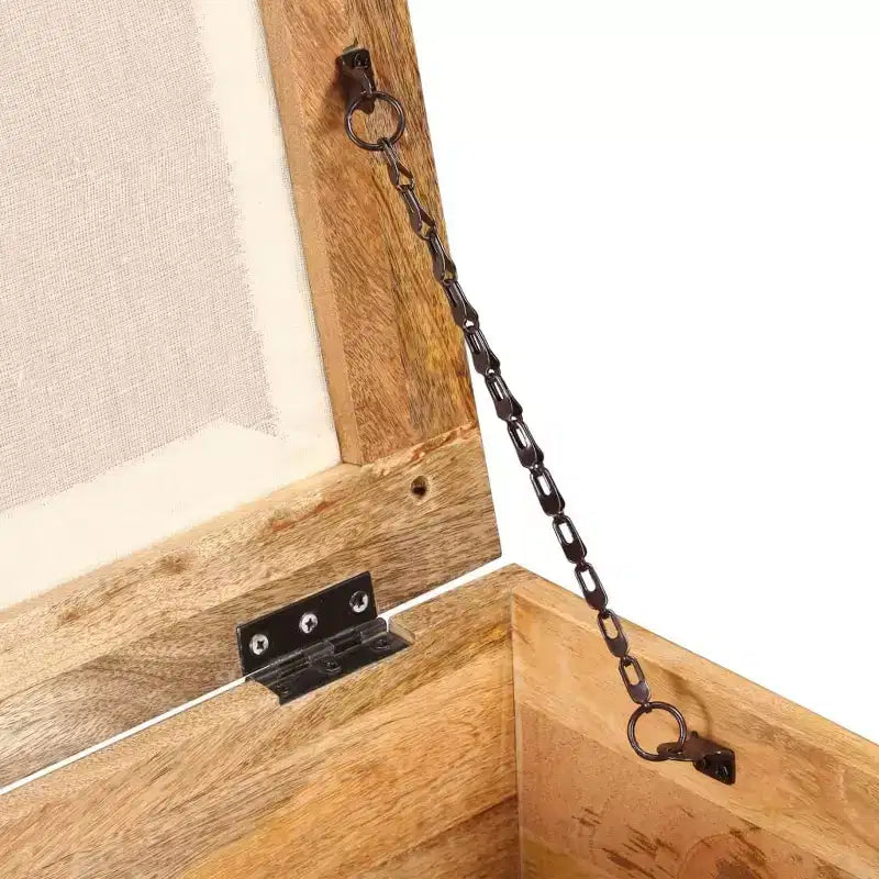 Banc de rangement, fabriqué en bois massif recyclé