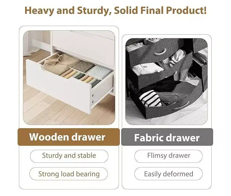 Meuble de rangement haut en bois à quatre tiroirs, de conception indépendante.