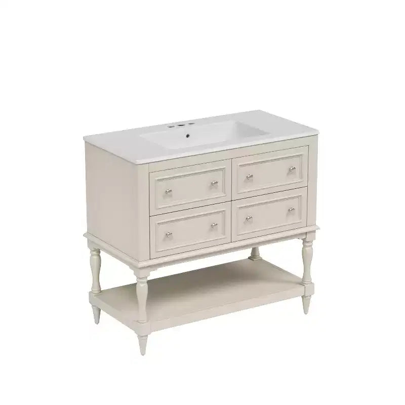 Meuble-lavabo de salle de bain avec évier, armoire de rangement de salle de bain avec tiroirs, meuble-lavabo de salle de bain en bois à lavabo unique