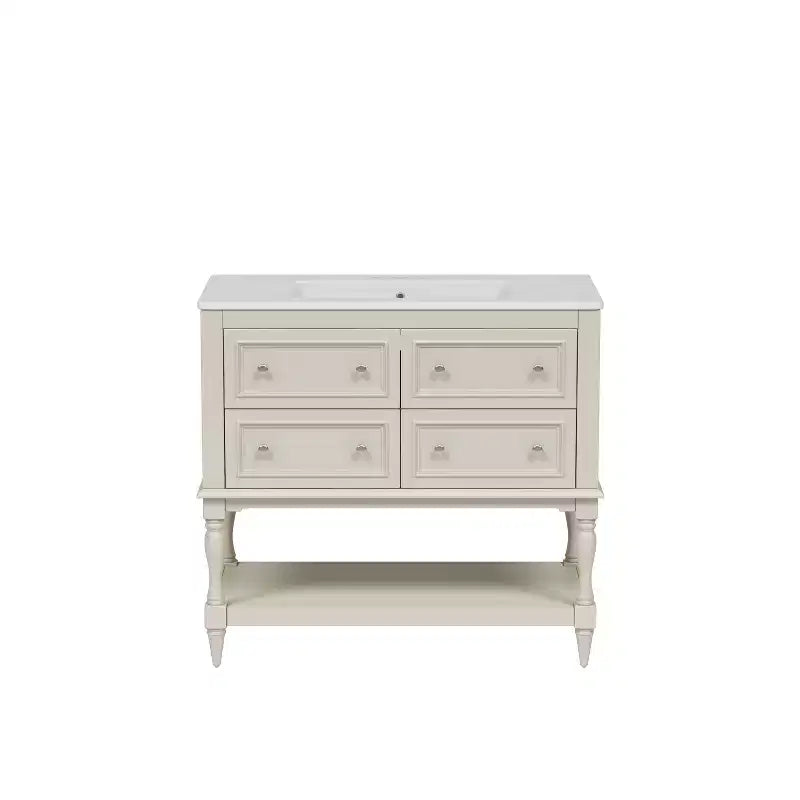 Meuble-lavabo de salle de bain avec évier, armoire de rangement de salle de bain avec tiroirs, meuble-lavabo de salle de bain en bois à lavabo unique