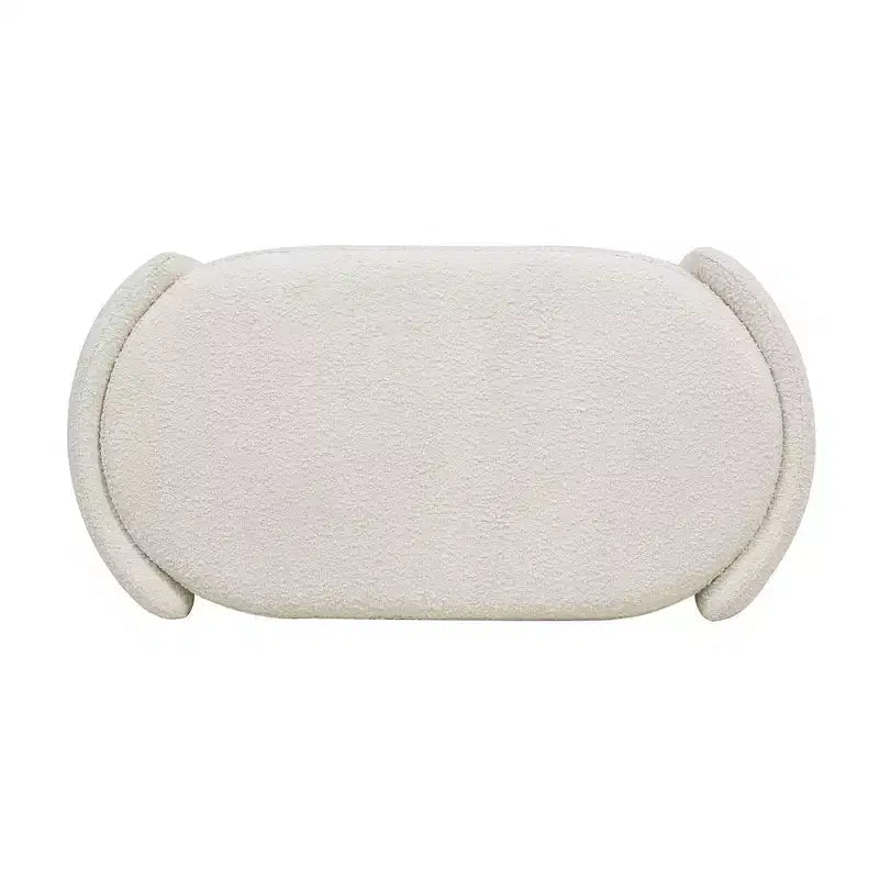 Banc de rangement ovale rembourré