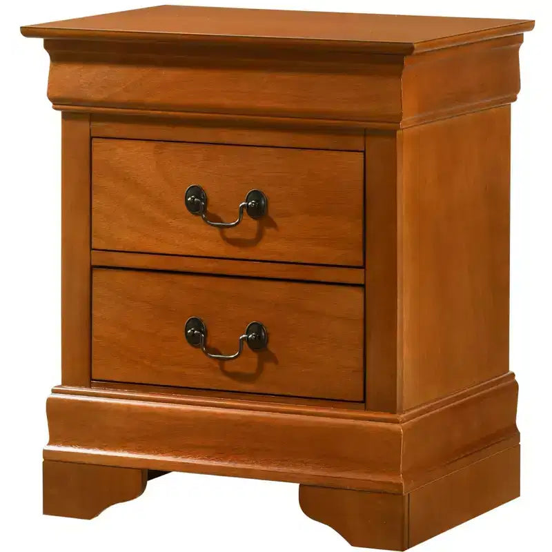 Table de chevet Louis Philippe à deux tiroirs