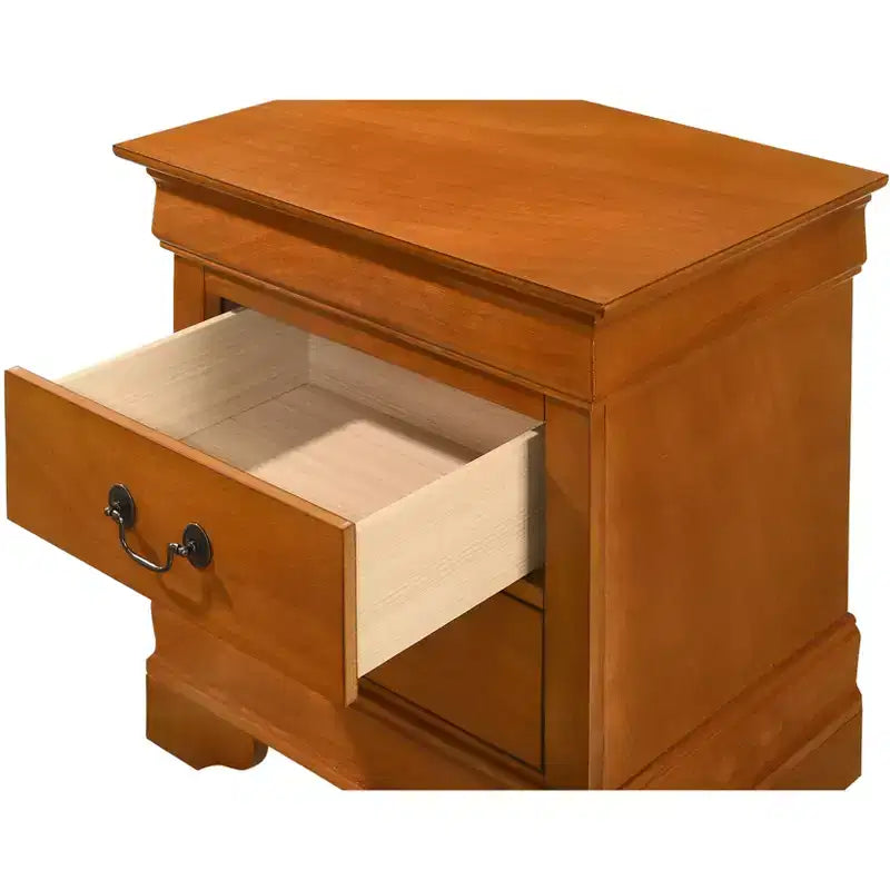 Table de chevet Louis Philippe à deux tiroirs